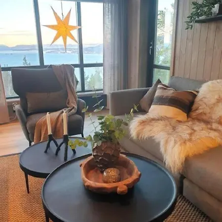 בית נופש Fjord-holiday-lodge Mit Atemberaubendem Panorama